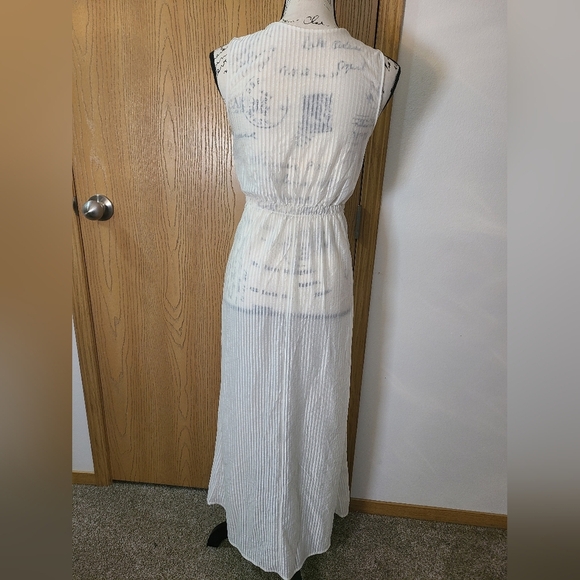 Gilead Vintage Lace Trim Empire Waist Striped Slip Dress Nightgown - Picture 4 of 5